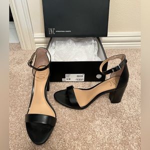 Black heeled sandals